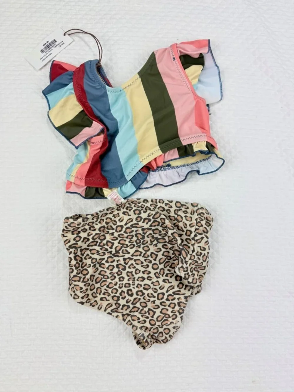 NWT Pink Chicken Girls 12 - 18 months Elsie Tankini Two Piece Swimsuit NWT $64